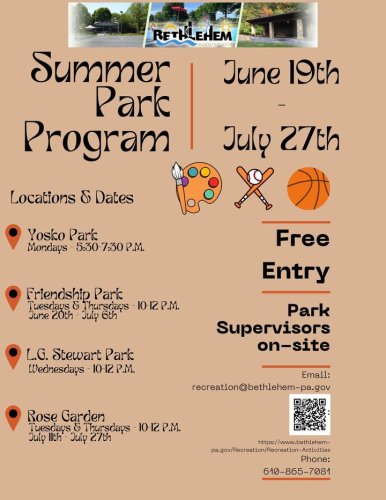 Photo post from Bethlehem Recreation.