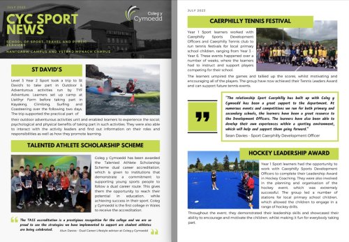 Photo post from @CymoeddSport.