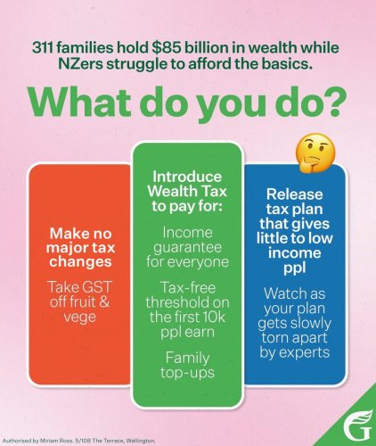 Photo post from @NZGreens.