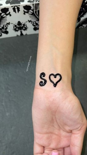 Heart M+A (Eternal bond) heartigram heart original tribal tattoo design