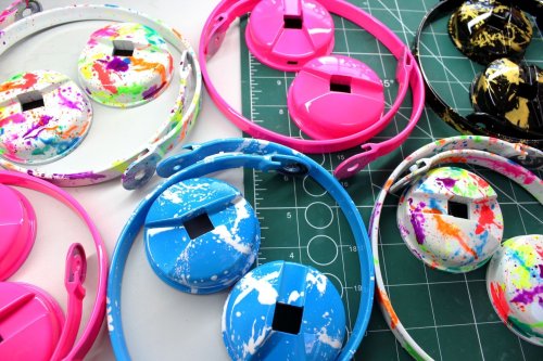 Carousel post from customcans_headphones.
