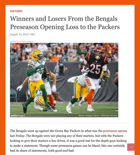 Bengals Winners and Losers From Preseason Game 2 Against the