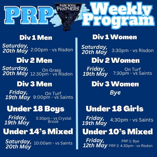 Photo post from parkroyalpanthers.hockeyclub.