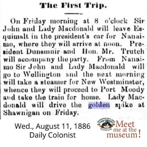 Photo post from shawniganlakemuseum.