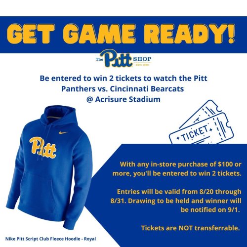 Single Game Tickets On Sale; Gameday Promotions Announced For Women's  Soccer - Pitt Panthers #H2P