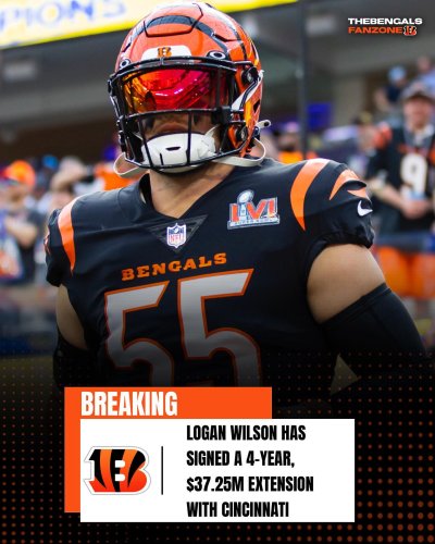 Bengals Signing LB Logan Wilson To Four-Year Extension Worth Up TO $37.25M  