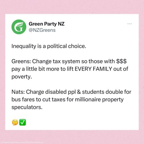 Photo post from nzgreenparty.