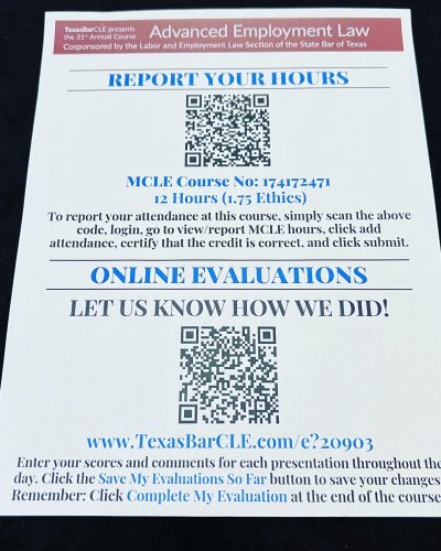 Photo post from laborlawtexasbar.