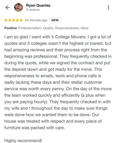 Carousel post from fivecollegemovers.
