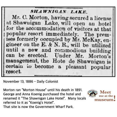 Photo post from shawniganlakemuseum.