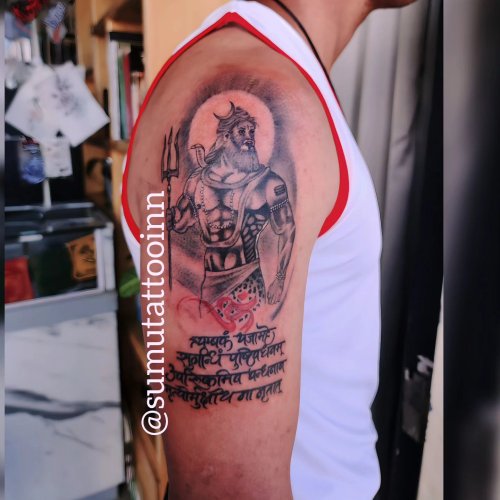 Trishul tattoo |om tattoo |shiva tattoo |bholenath tattoo |samurai tattoo  mehsana |9725959677 | Om tattoo, Tattoos, Bholenath tattoo