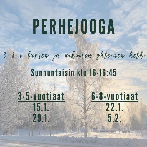 Photo post from ilmajoogavalkeakoski.