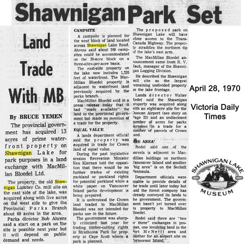 Photo post from shawniganlakemuseum.