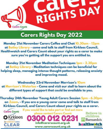 Photo post from carerscountkirklees.