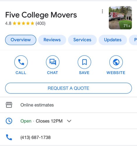 Photo post from fivecollegemovers.