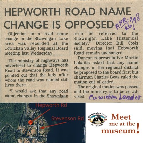 Photo post from shawniganlakemuseum.