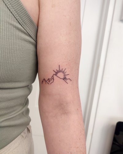 Sea Sunrise Temporary Tattoo (Set of 3) – Small Tattoos