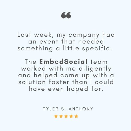 Carousel post from embedsocial.