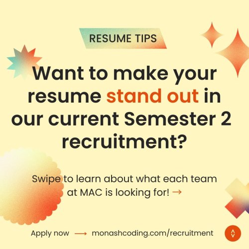 Carousel post from monashcoding.