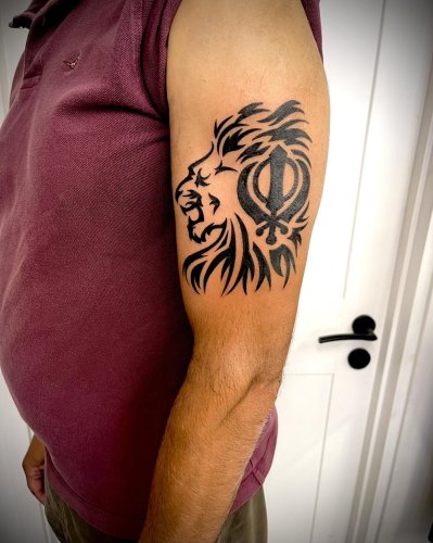 Khanda lion tattoo HD wallpapers  Pxfuel