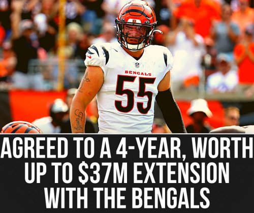 Bengals Signing LB Logan Wilson To Four-Year Extension Worth Up TO $37.25M  