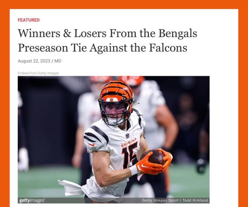 5 winners, 2 losers from Bengals preseason game vs Falcons