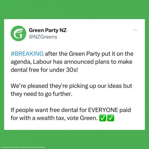 Photo post from nzgreenparty.