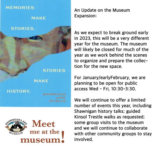 Photo post from shawniganlakemuseum.