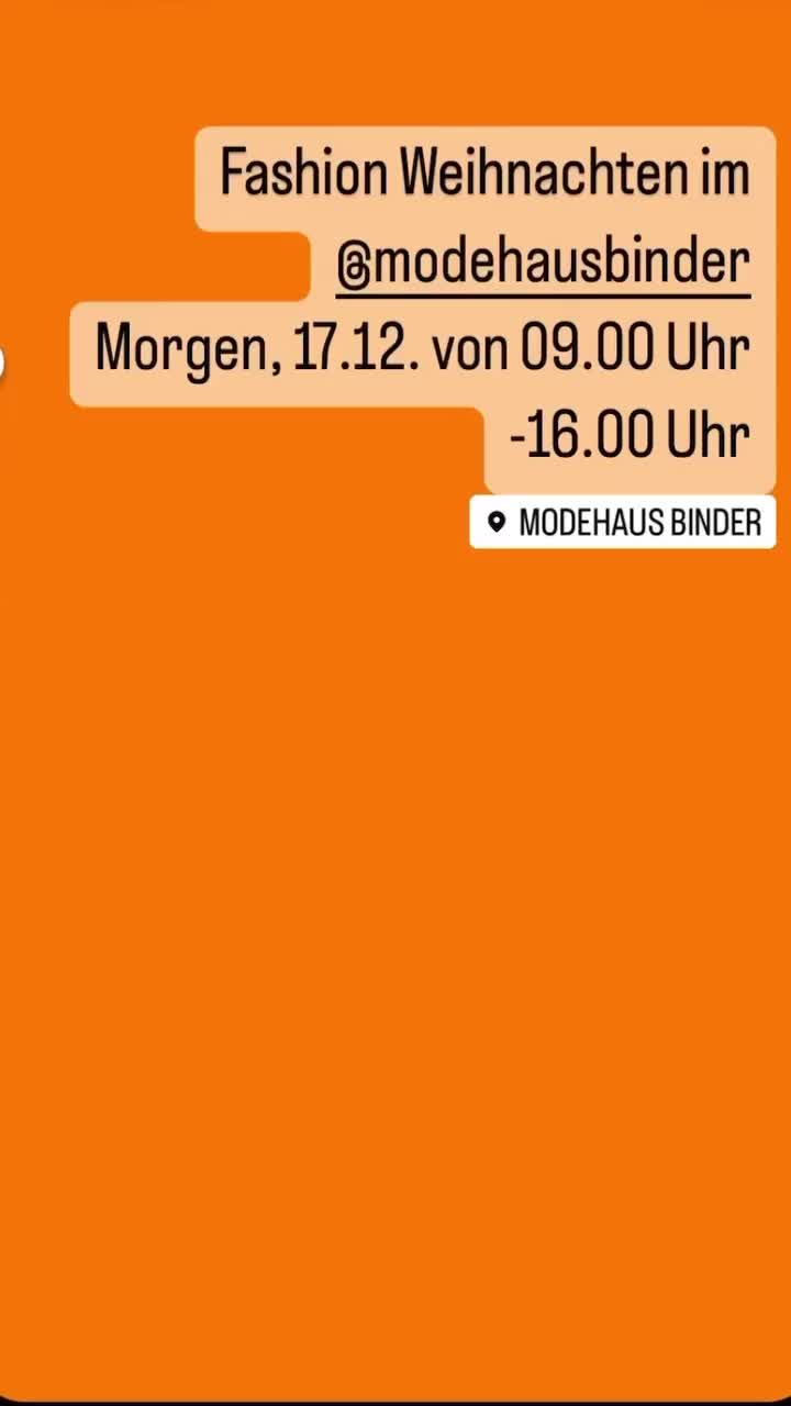 Video post from modehausbinder.