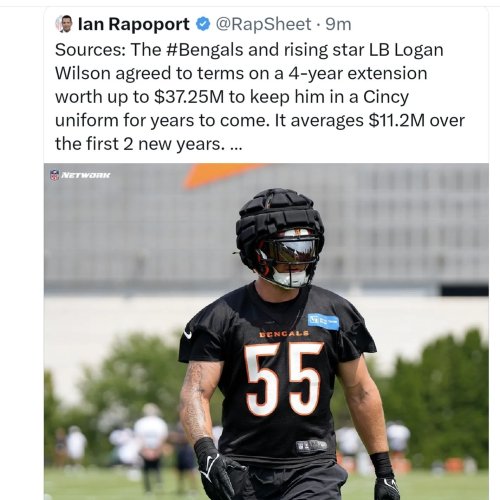 Bengals LB Logan Wilson agrees to terms on four-year extension worth up to  $37.25M