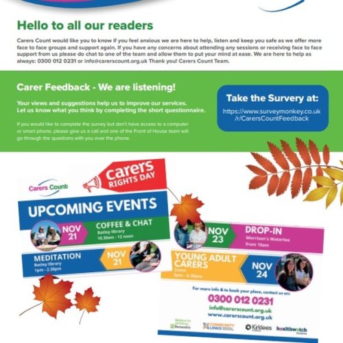 Photo post from carerscountkirklees.