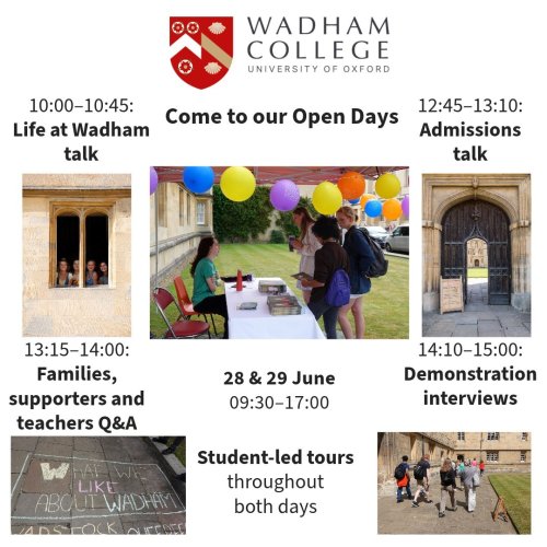 Photo post from wadhamoxford.