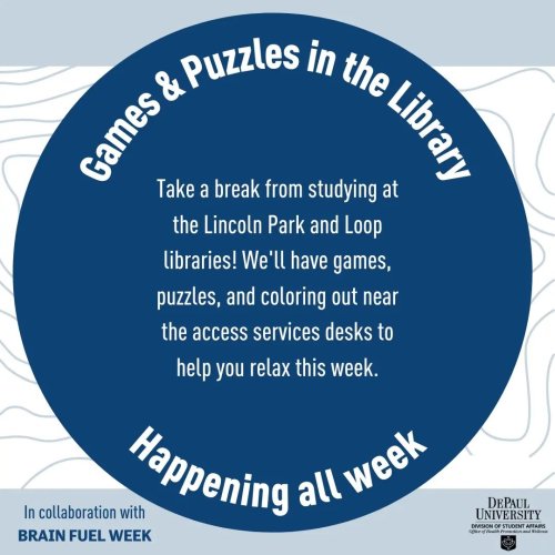 Photo post from depaul_library.