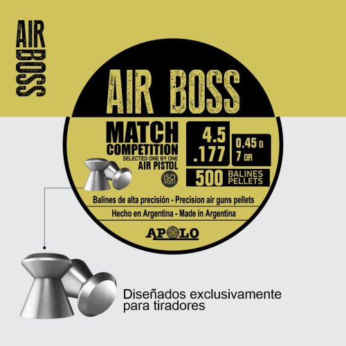 Balines Apolo Modelo Match Competition Air Boss Calibre 5.5 Lata