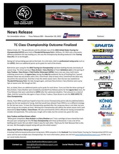 Photo post from Red Panther Motorsport.