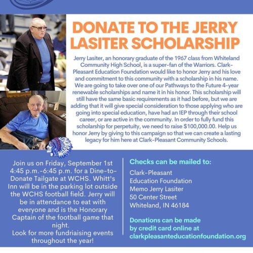 Photo post from Clark-Pleasant Education Foundation.