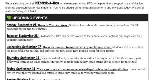 Photo post from Pleasant Crossing Elementary.