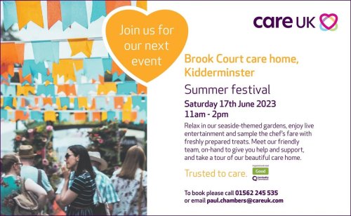 Photo post from Brook Court Care Home.