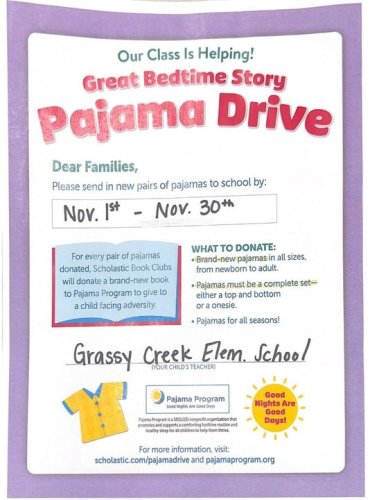 Photo post from Grassy Creek Elementary School.