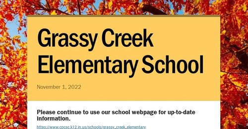 Photo post from Grassy Creek Elementary School.