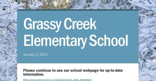Photo post from Grassy Creek Elementary School.