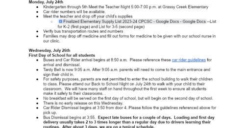 Photo post from Grassy Creek Elementary School.