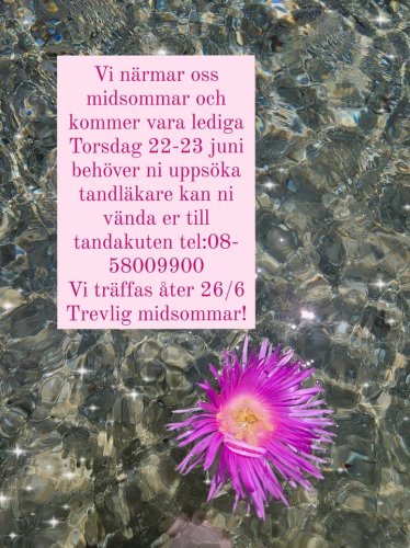 Photo post from Tandläkare Katrin Onno.