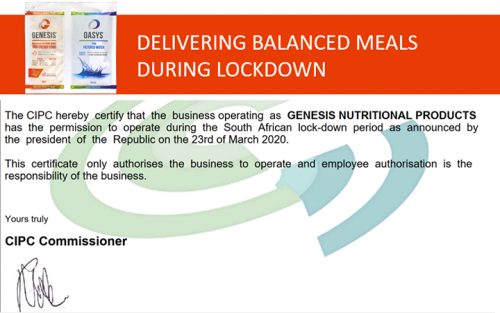 Photo post from Genesis Nutritional Products.