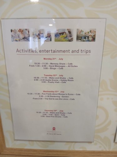 Carousel post from Sandfields Care Home.
