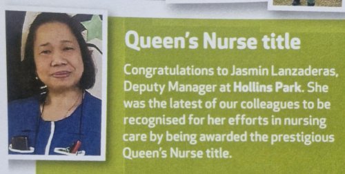 Photo post from Hollins Park Care Home.