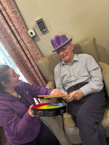 Carousel post from Hollins Park Care Home.