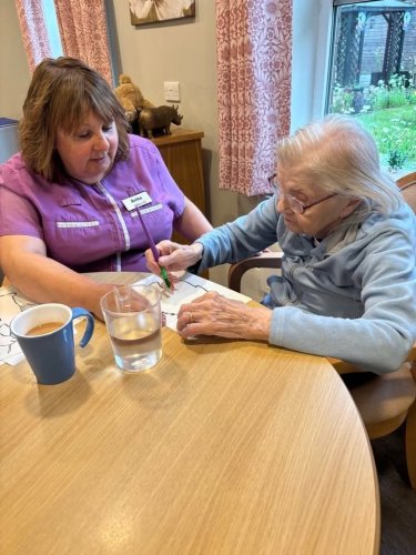 Carousel post from Hollins Park Care Home.