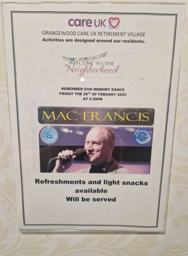 Photo post from Grangewood Care Home.