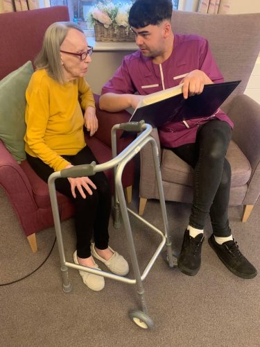 Carousel post from Grangewood Care Home.
